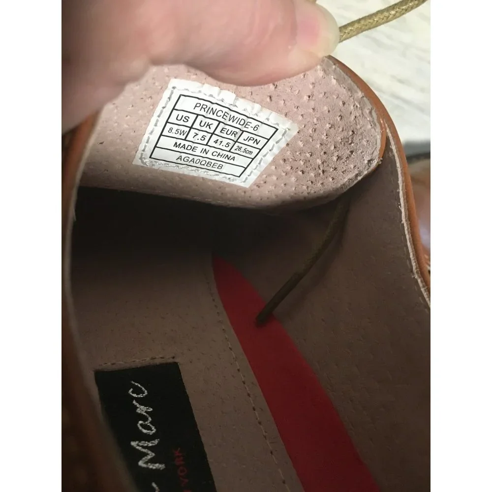 Bruno Marc New York Princewide light brown lace-up loafer size 8.5W